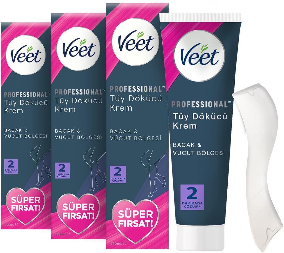 Alternative view of Professional Tüm Cilt Tipleri İçin Tüy Dökücü Krem, 600ml Süper Fırsat Paketi (3 x 200 ml)
