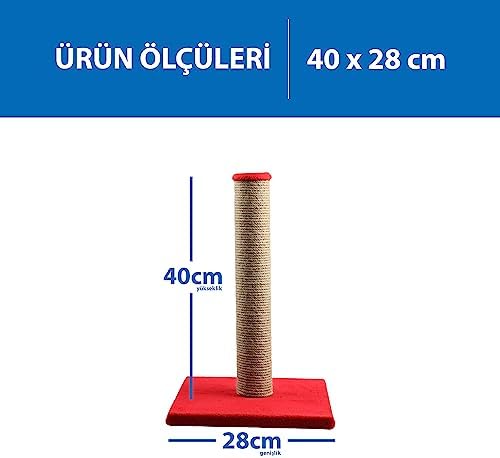 Alternative view of Çubuk Kedi Tırmalama Tahtası 40 Cm (Kırmızı)