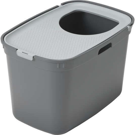 Top Cat Kapalı Kedi Tuvaleti - Gri/Açık Gri 59 CM