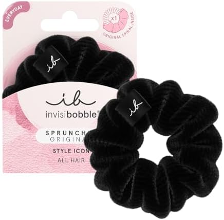 Invisibobble Sprunchie Siyah Kadiye Kumaşlı Saç Tokası