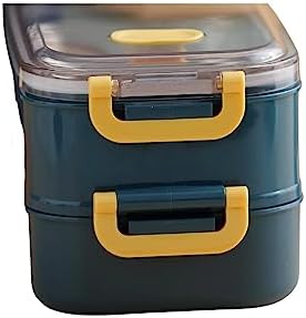 Bento 1400ml Lunchbox 2 Katlı Çelik Sefer Tası Yemek Kutusu (Pembe)