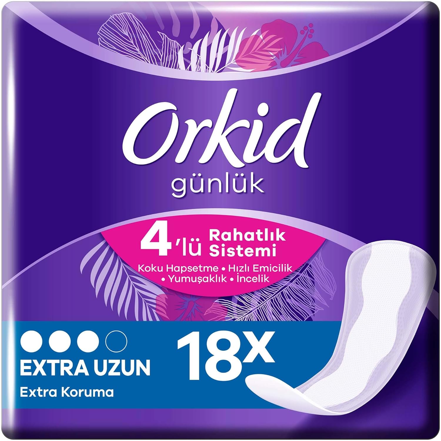 Alternative view of Orkid Koruma Uzun Günlük Ped 18 Adet