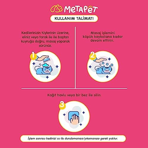 Alternative view of Metapet Kedi Tüy Dökülmesi Karşıtı Kuru Köpük Şampuan, Doğal E Vitamini Sağlığı, Önleyici Bakımı için, 200 ML