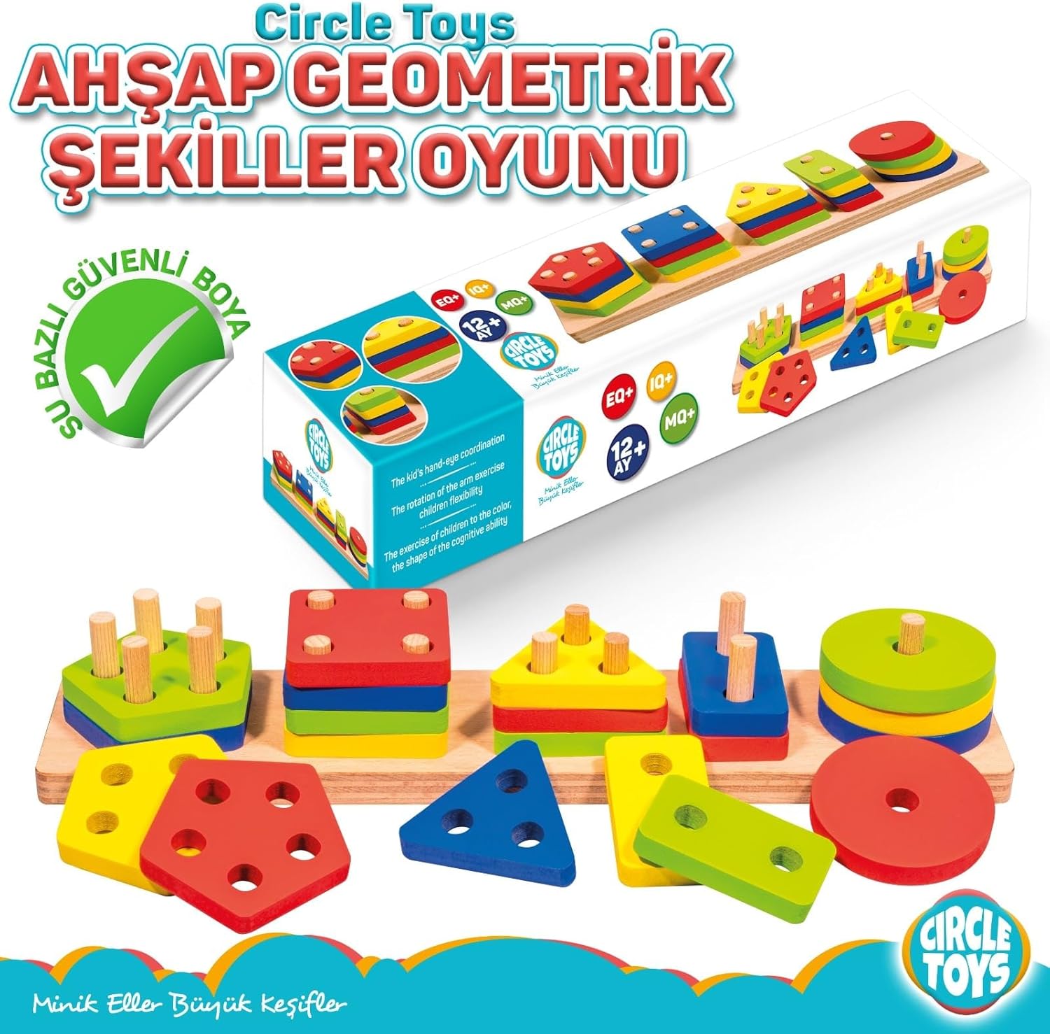 Toys Ahşap Geometrik Şekiller 5'li