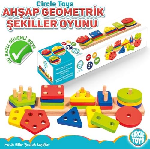 Alternative view of Toys Ahşap Geometrik Şekiller 5'li