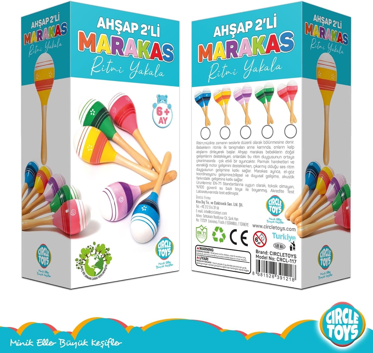 Alternative view of Toys Ahşap Marakas 2'li