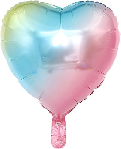 18 İnç 45 Cm Kalp Folyo Balon (Gökkuşağı)