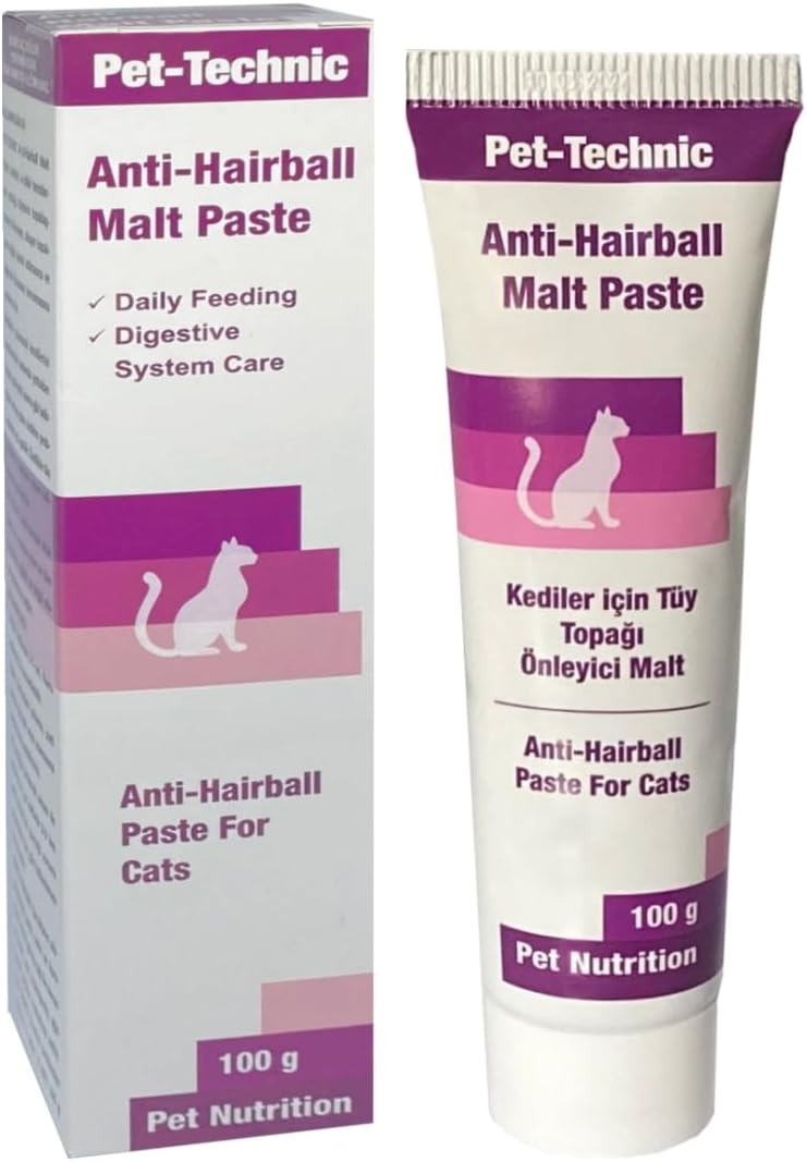 Anti Hairball Malt Paste – Kediler İçin Malt Bazlı Tüy Yumağı Önleyici Takviye Macunu – 100g