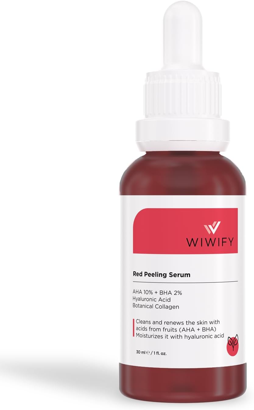 WIWIFY Gözenek Sıkılaştırıcı Akne Karşıtı Yenileyici Botanikal Kolajen Peeling Serum (aha10% + Bha2%) 30 Ml RED PEELING SERUM