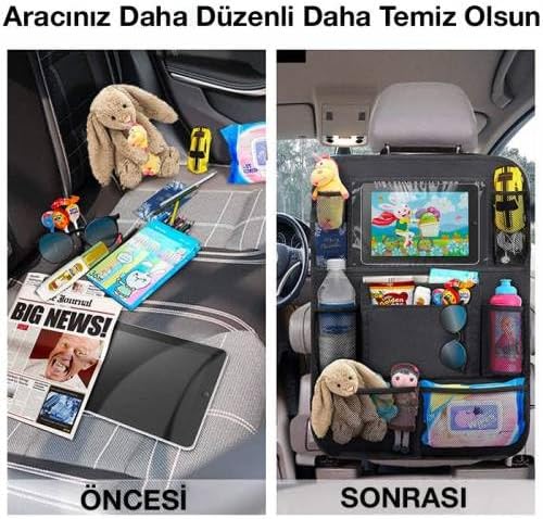 8 Bölmeli Araç Koltuk Arkası Organizer Araba Koltuk Arkası Eşya Düzenleyici Organizer