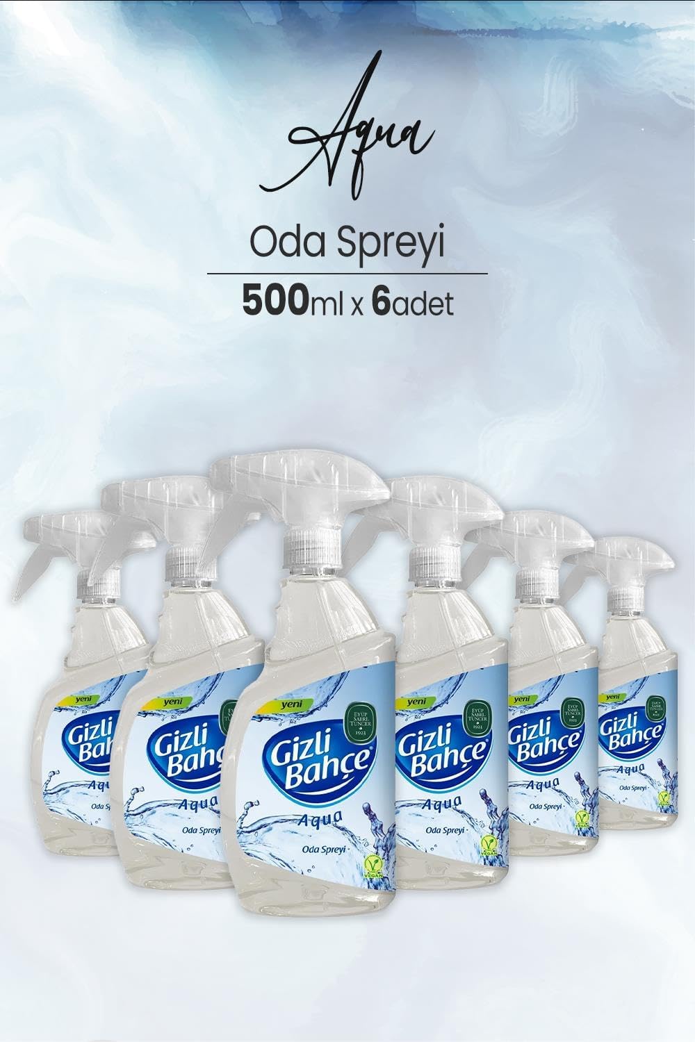 Alternative view of Yeni Nesil Oda Spreyi Aqua 500 ml x 6 Adet