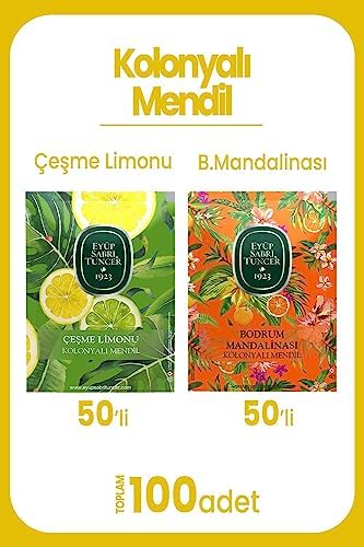 Alternative view of Çeşme Limonu 50'li ve Bodrum Mandalinası 50'li Kolonyalı Mendil