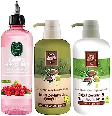 Alternative view of Frambuazlı Sirke & Saç Toniği 500 ml x zeytinyağlı saç krem 600 ml x zeytinyağlı şampuan 600 ml
