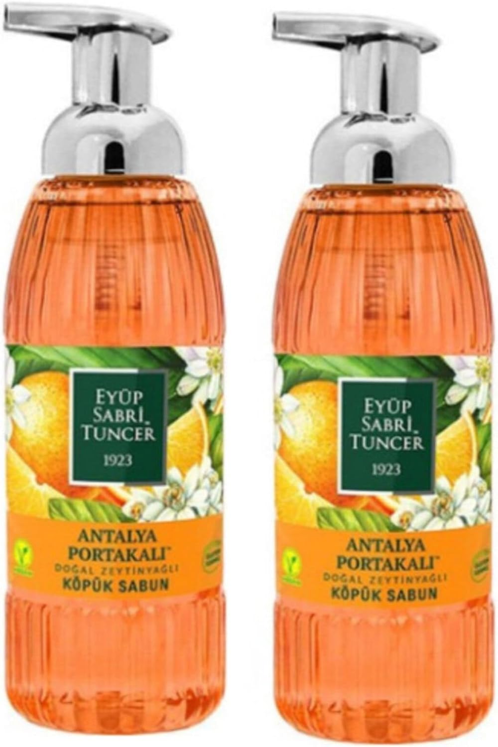 Zeytinyağlı Antalya Portakalı Köpük Sabun 500 ML x 2