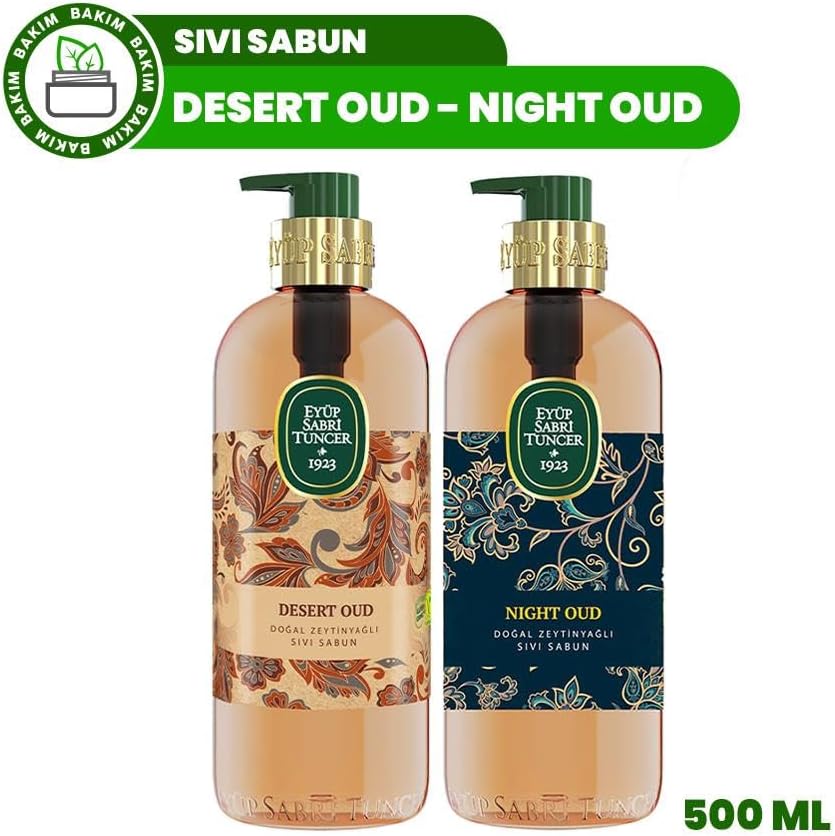 Night Oud ve Desert Oud Doğal Zeytinyağlı Sıvı Sabun 500 ml