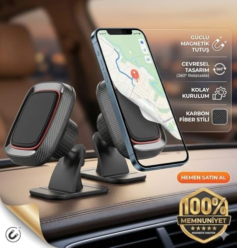 Araba Telefon Tutucu, Araç İçi Telefon Tutucu Masaüstü Telefon Tutucu Telefon Standı 360 Derece Döenebilen Araç Telefon Tutucusu, Konsola Sabitlenebilir Stand ve Tutucu 052