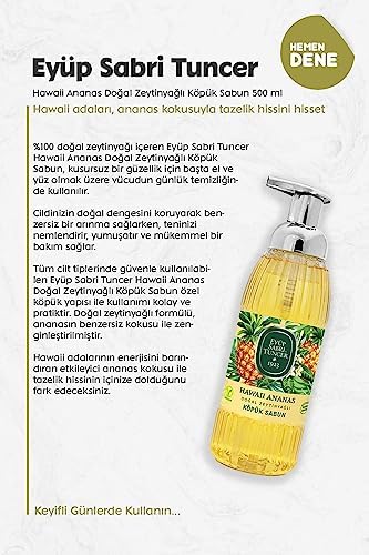 Zeytinyağlı Hawaii Ananas Doğal Zeytinyağlı Köpük Sabun 500 ml
