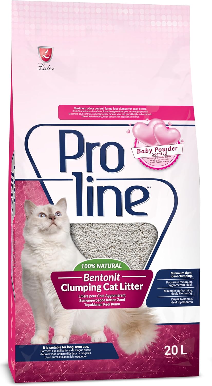 Alternative view of Proline Bebek Pudra Kokulu Bentonit Kedi Kumu 20 L