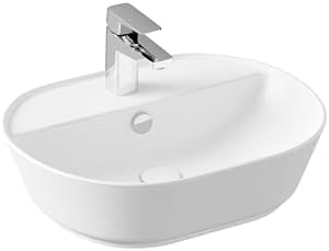 Geo 7428B001-0001 Oval Çanak Lavabo 55 cm, Mat Beyaz