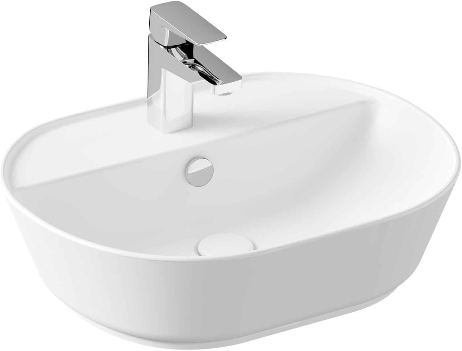 Alternative view of Geo 7428B001-0001 Oval Çanak Lavabo 55 cm, Mat Beyaz