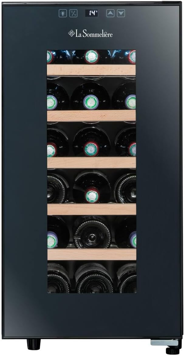 Alternative view of LA SOMMELIERE Service Solo Şarap Dolabı, 18 Şişe Kapasiteli LS18S - Siyah, Hibrit Soğutma Sistemi, Dolap İçi Led Aydınlatma, Titreşim Önleyici Sistem, Enerji Verimliliği