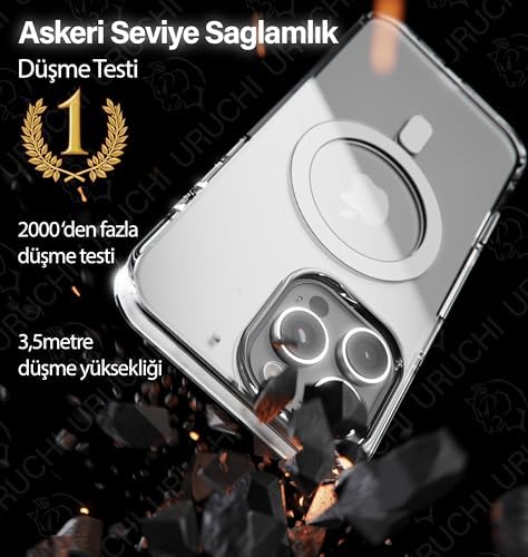 Alternative view of 14 Pro Max için MagSafe ile Uyumlu Kılıf, Manyetik Şeffaf Kılıf, Sararma Karşıtı Koruyucu, Darbeye Dayanıklı Şeffaf Kristal Kapak