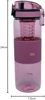 Alternative view of 700ml Silikon Gövdeli Detoks Aparatlı Tritan Su Matarası