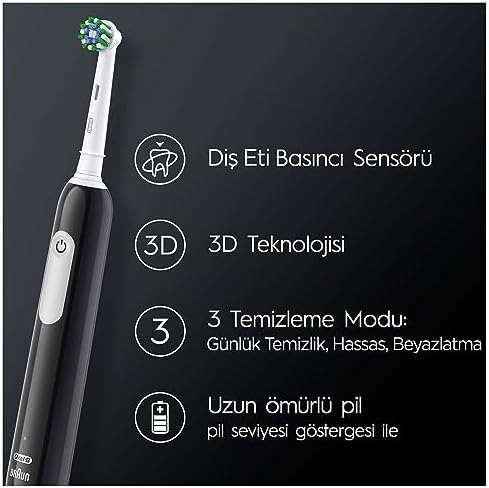 Alternative view of Oral-B Pro Serisi 1 Siyah Elektrikli Diş Fırçası, 1 Diş Fırçası Başlığı, Tasarımı