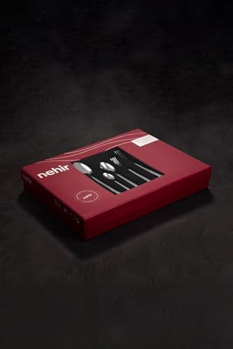 Alternative view of Nehir Fulya Sade 12 Kişilik 72 Parça Kutulu Çatal Kaşık Bıçak Takımı, Mavi