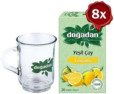Alternative view of Doğadan Yeşil Çay Limonlu 20'li x 8 ve Doğadan Cam Bardak Hediyeli