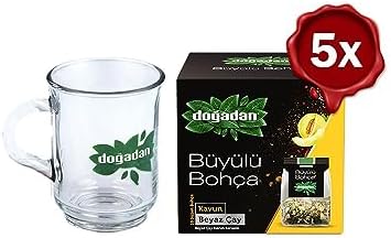 Alternative view of Doğadan Büyülü Bohça Beyaz Çay Kavun 10'lu 12 G x 5 ve Doğadan Cam Bardak Hediyeli