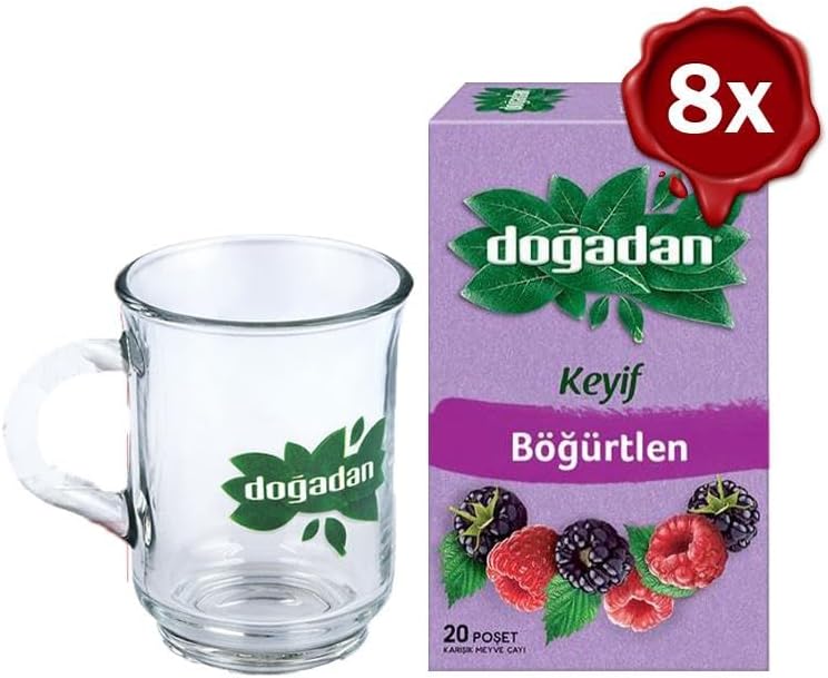 Alternative view of Doğadan Böğürtlenli Karışık Meyve Çayı 20' li ve Doğadan Cam Bardak Hediyeli