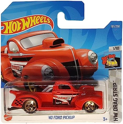 Alternative view of - ´40 Pickup - HW Drag Strip 1/10 - HCX61 - Short Card - Edelbrock - kırmızı - Mattel 2022