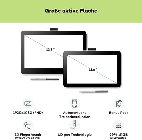 Alternative view of Wacom One 13 Dokunmatik Çizim Tablet - DTH134W0B 13,3 inç Full HD%99 sRGB, Pil içermez.