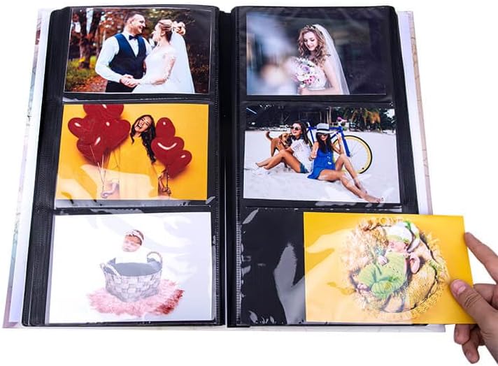 Rs307 Fotoğraf Albümü 10x15cm 300 Fotoğraf Kapasiteli Çiçekler Desenli Lüks Albüm
