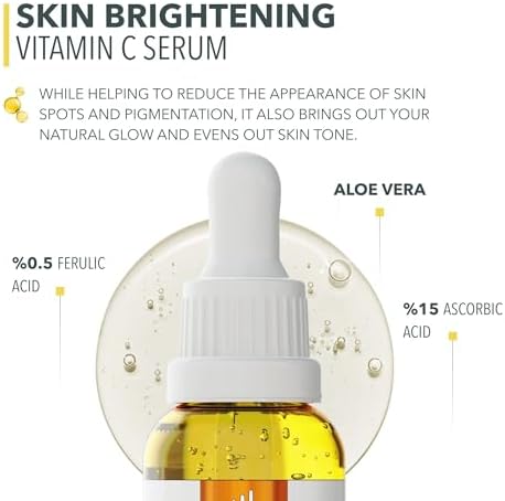 Aydınlatıcı Vitamin C Serum 30 ml (ASCORBIC ACID%15 FERULIC ACID%0.5 ALOE VERA)