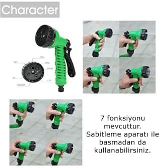 Alternative view of Otomatik 7 Fonksiyonlu Tabanca Seti 3 Bağlantı Adaptörlü Bahçe Sulama Seti 1/2"
