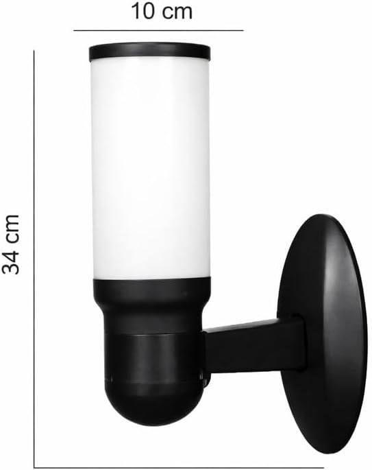 Zita Kule Bahçe Duvar Apliği 34 cm | E27 Duy | IP54 Dış Mekan Duvar Lambası | UV Dayanımlı | Bahçe, Teras, ve Yürüyüş Yolu Aydınlatması (Ampul Hariç)