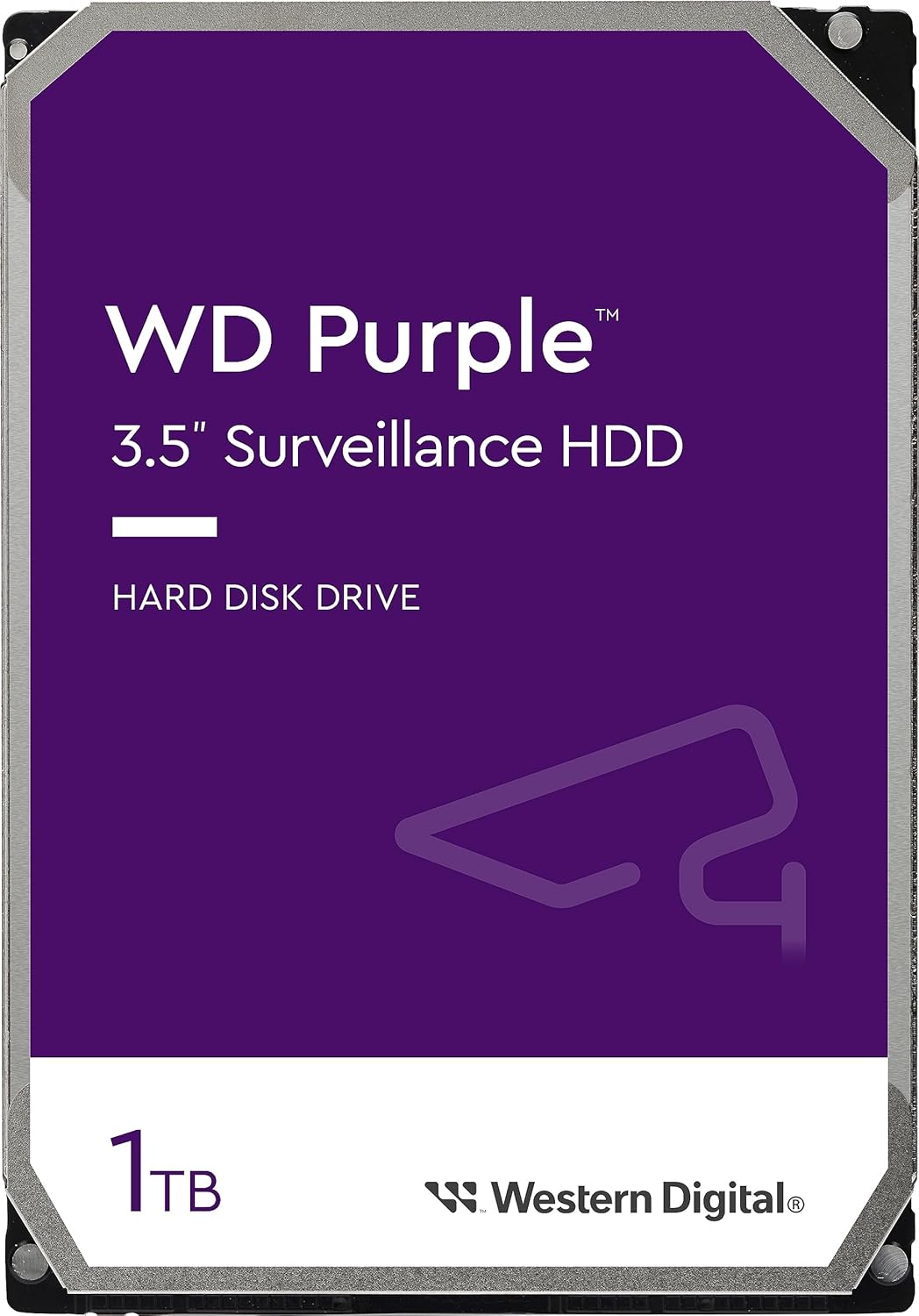 Digital 1TB WD Mor Gözetim Dahili Sabit Disk HDD - SATA 6 Gb/s, 64 MB Önbellek, 3.5" - WD11PURZ