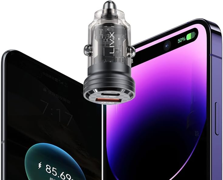 Alternative view of Transparent 45W PD/QC Type C ve USB Çıkış Ultra Hızlı Mini Araç şarj Cihazı L35