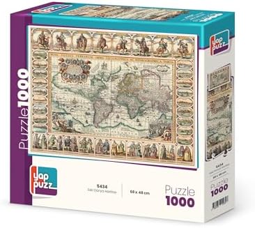 Eski Dünya Haritası 1000 Parça Puzzle