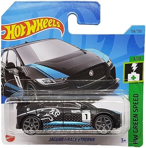 Alternative view of - Jaguar I-Pace eTrophy - HW Green Speed 9/10 - HKH60 - Short Card - Siyah - Mattel 2023