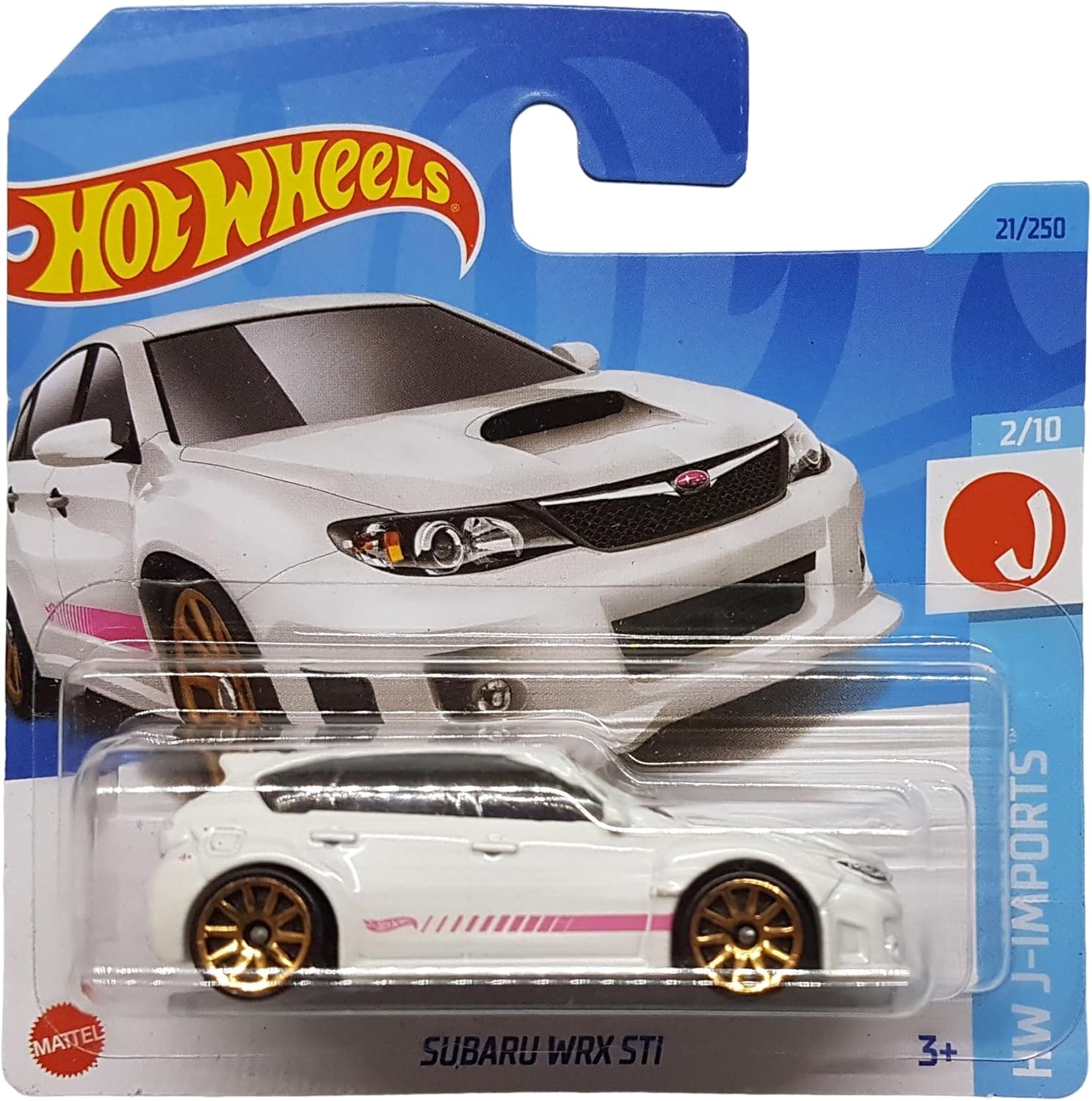 Alternative view of - Subaru WRX STi - HW J- 2/10 - HKK62 - Kısa Kart - Beyaz - Mattel 2023