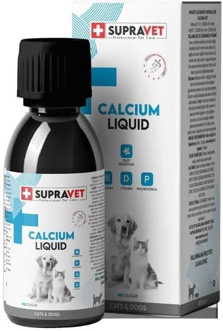 Supravet Calcium Kedi ve Köpekler İçin Sıvı Kalsiyum Damla 100ml