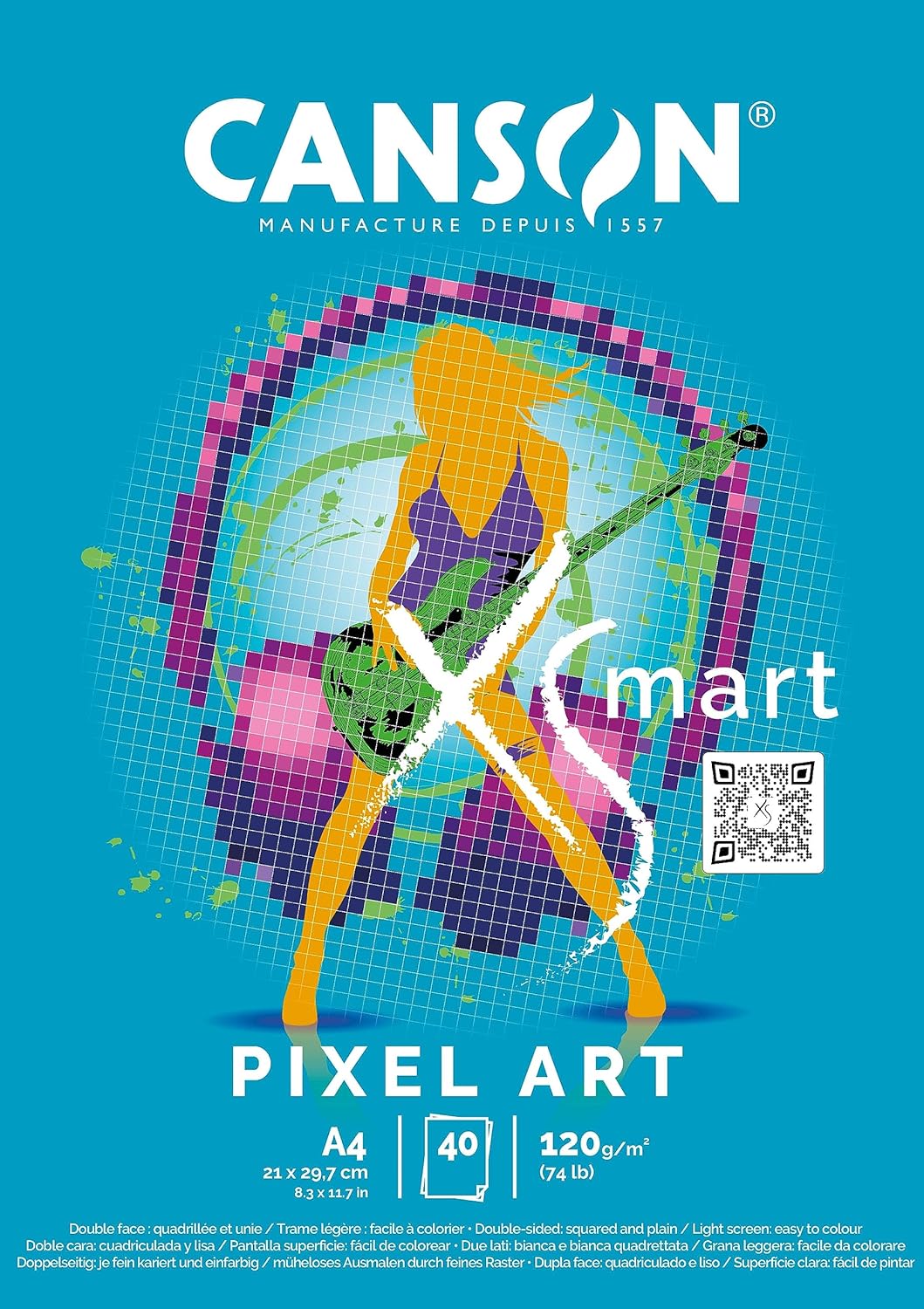 Alternative view of CANSON XSmart çizim kağıdı, beyaz, düz, 120 g/m², uzun taraflı, A4-21 x 29,7 cm, beyaz, 40 yaprak