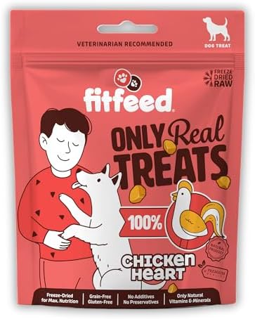 fitfeed Freeze-Dried Çiğ Tavuk Yürek Köpek Ödül Maması 40g