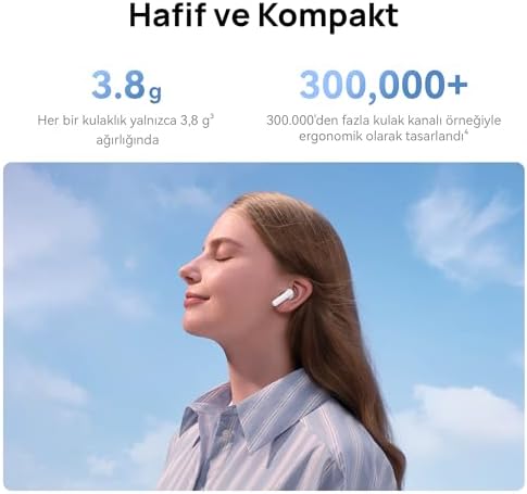 FreeBuds SE 2, 40 Saatlik Pil Ömrü, Canlı Renkler ve Taşınabilir Tasarım, 10 Dakikalık Şarjla 3 Saat Müzik Keyfi, IP54 Toz ve Su Sıçramasına Dayanıklılık, Güçlü Bluetooth 5.3 Bağlantısı, Beyaz