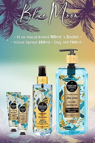 Blue Vücut Spreyi 250 ml, Duş Jeli 750 ml ve Krem x 2 Adet