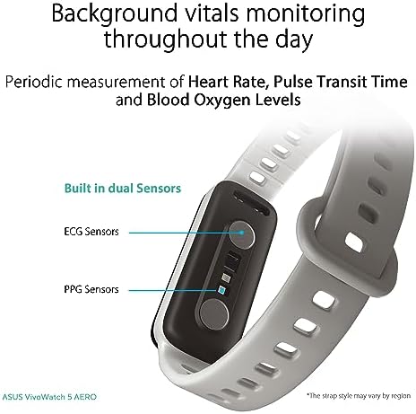 Alternative view of Asus VivoWatch 5 AERO (HC-C05) Dahili EKG ve PPG Sensörlü Akıllı Bileklik