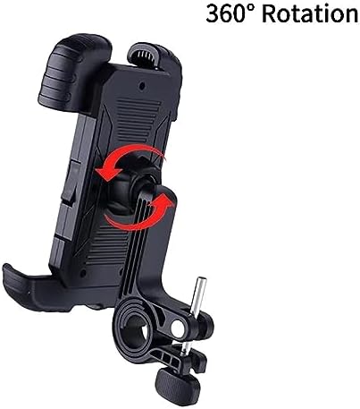 hobimtek HT-171 Bisiklet Telefon Tutucu Gidon Tipi Motosiklet Telefon Tutucu 360 Dönebilir Darbe Emici Tutacak